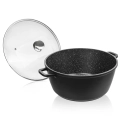 Garnek granitowy z pokrywką GRANDE 32 cm, 9,7 l