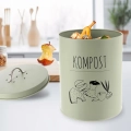 Kompostownik kuchenny z filtrem węglowym metalowy zielony GREENISH 8 l