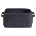 Koszyk do przechowywania filcowy składany czarny 36x27x20 cm