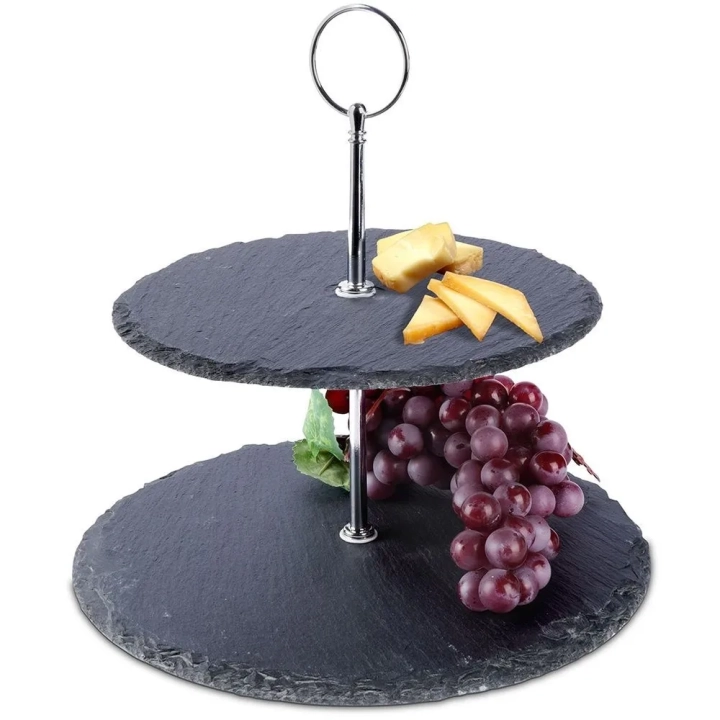 Patera kamienna 2-piętrowa 23 cm