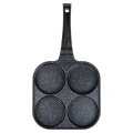 Patelnia do jajek granitowa 4 otwory GRANDE 22x22cm