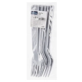Widelce stołowe plastikowe szare SANDY 18 cm 6 szt.