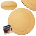 Podkład pod tort, ciasto złoty okrągły 26 cm