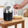 Kosz na śmieci łazienkowy stalowy BLACK 1,2 l