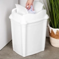 Kosz na śmieci plastikowy biały 16 l