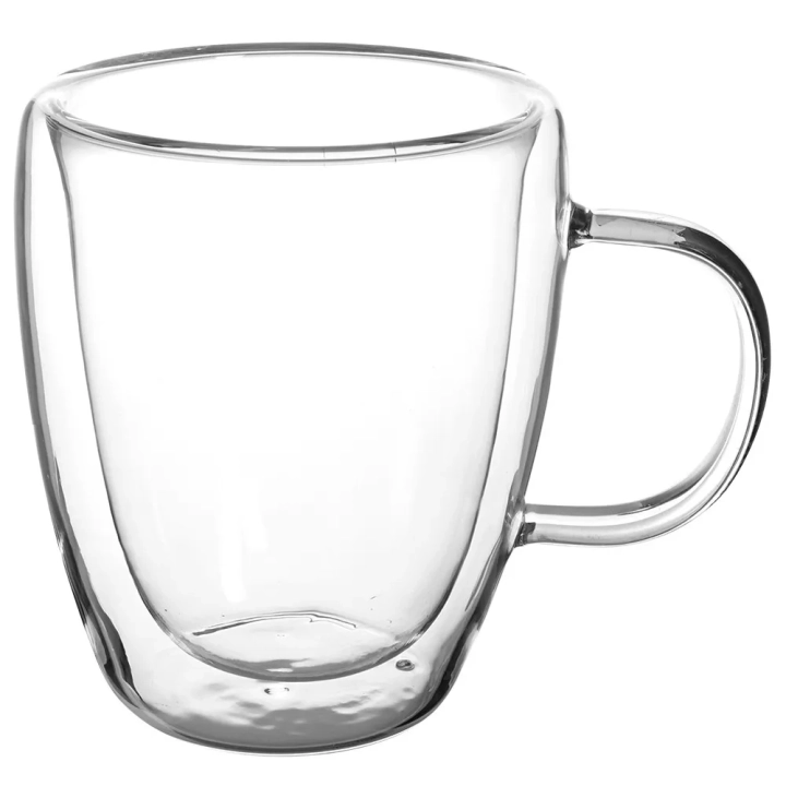 Szklanka termiczna z podwójną ścianką do kawy latte DOUBLE 300 ml