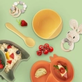 Miseczka dla dziecka silikonowa z przyssawką żółta 360 ml