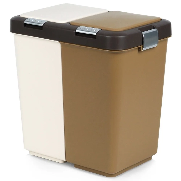 Kosz do segregacji odpadów plastikowy 2x10 l