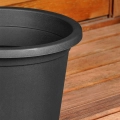 Doniczka ogrodowa plastikowa czarna okrągła 27,5 cm