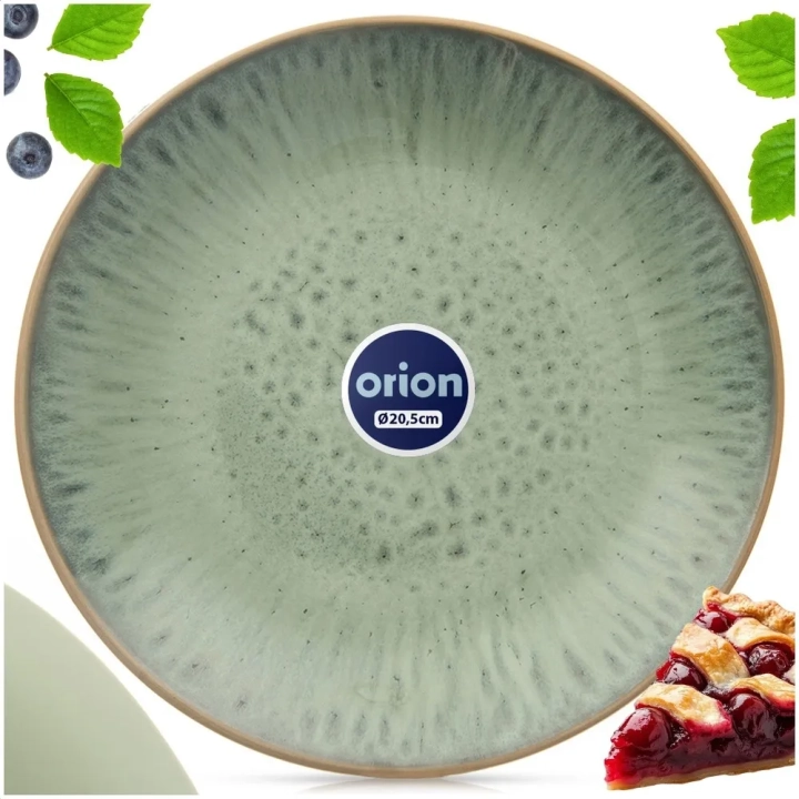 Talerz deserowy ceramiczny zielony GLAZE 20,5 cm