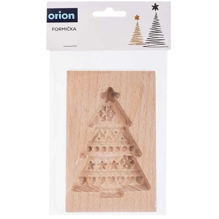 Foremka do ciastek drewniana choinka 13x8 cm
