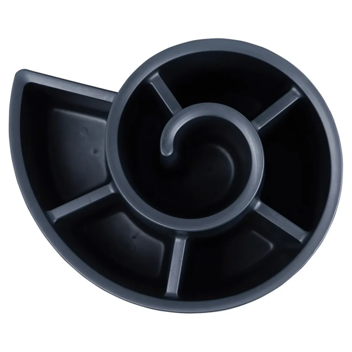 Kwietnik ogrodowy plastikowy czarny spiralny 53x43,5x32,5 cm