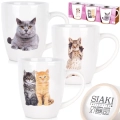 Kubki ceramiczne koty 220 ml 3 szt.