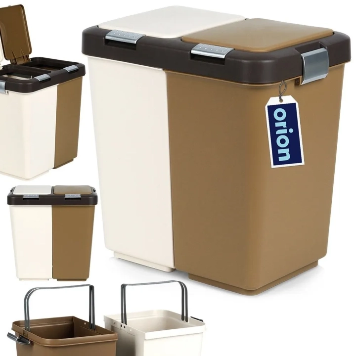 Kosz do segregacji odpadów plastikowy 2x10 l