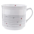Kubek z woreczkiem ceramiczny biały SERCE 650 ml