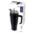Kubek termiczny stalowy czarny z uchwytem TERMO 1,2 l