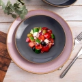 Talerz deserowy ceramiczny szary GLAZE 20,5 cm