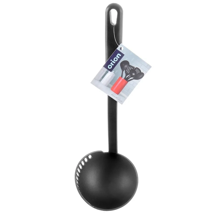 Chochla z cedzakiem czarna BLACKLINE 150 ml, 30,5 cm