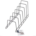 Stojak na pokrywki i talerze metalowy czarny RADKA 34,5x14x19 cm