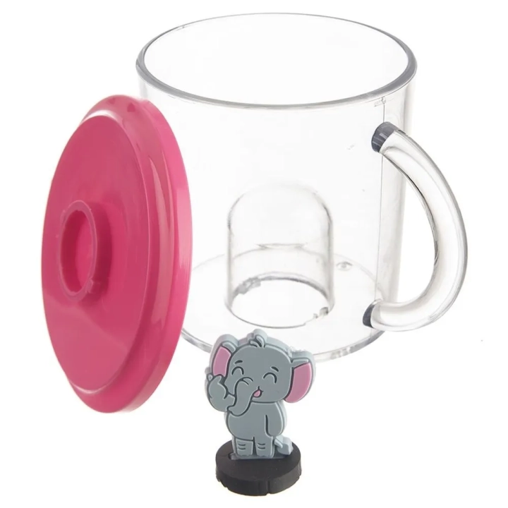 Kubek z figurką dla dziecka słoń 240 ml