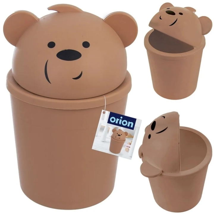 Kosz na śmieci miś brązowy 1,5 l