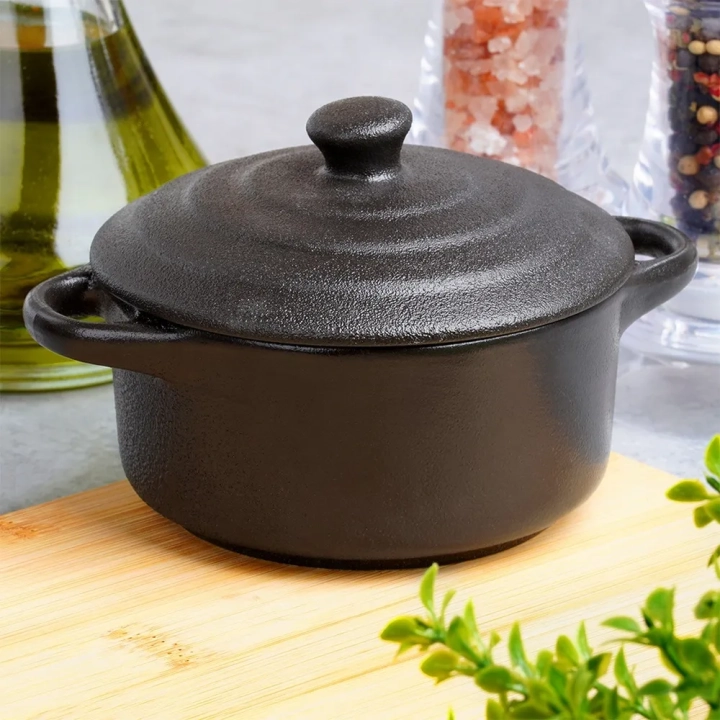 Miseczka do zapiekania porcelanowa z pokrywką 150 ml