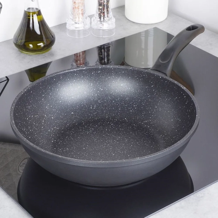 Patelnia wok granitowa GRANDE 30 cm