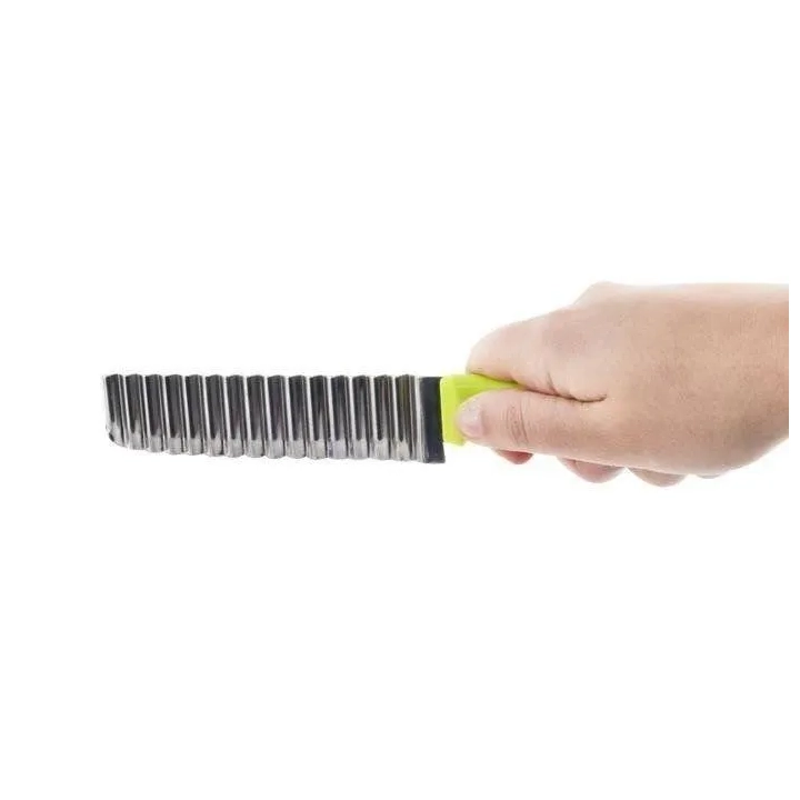 Nóż karbowany do frytek stalowy 23 cm