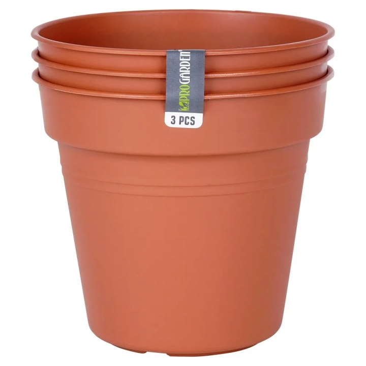 Doniczka ogrodowa plastikowa okrągła 17 cm 3 szt.
