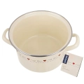 Garnek emaliowany kremowy TONCA 20 cm, 3 l