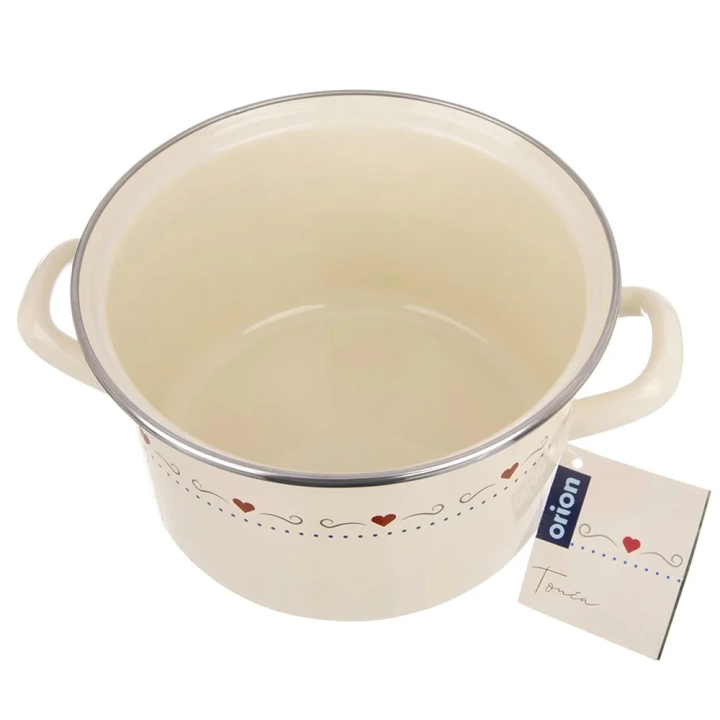 Garnek emaliowany kremowy TONCA 20 cm, 3 l