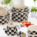 Garnek emaliowany SZACHOWNICA 20 cm, 3 l