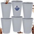 Kubki plastikowe szare SANDY 300 ml 6 szt.