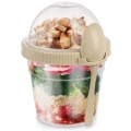Pojemnik kubek na jogurt z łyżeczką lunchbox 400 ml