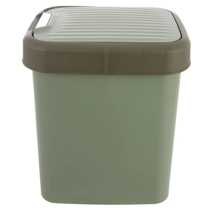 Kosz na śmieci plastikowy zielony 12 l