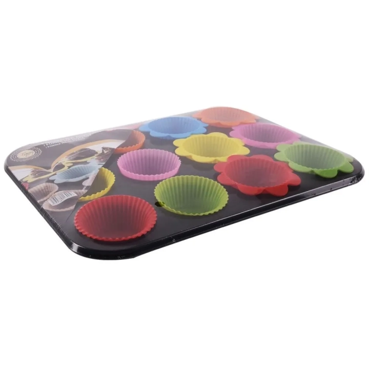 Forma do muffinek z foremkami 12 szt.