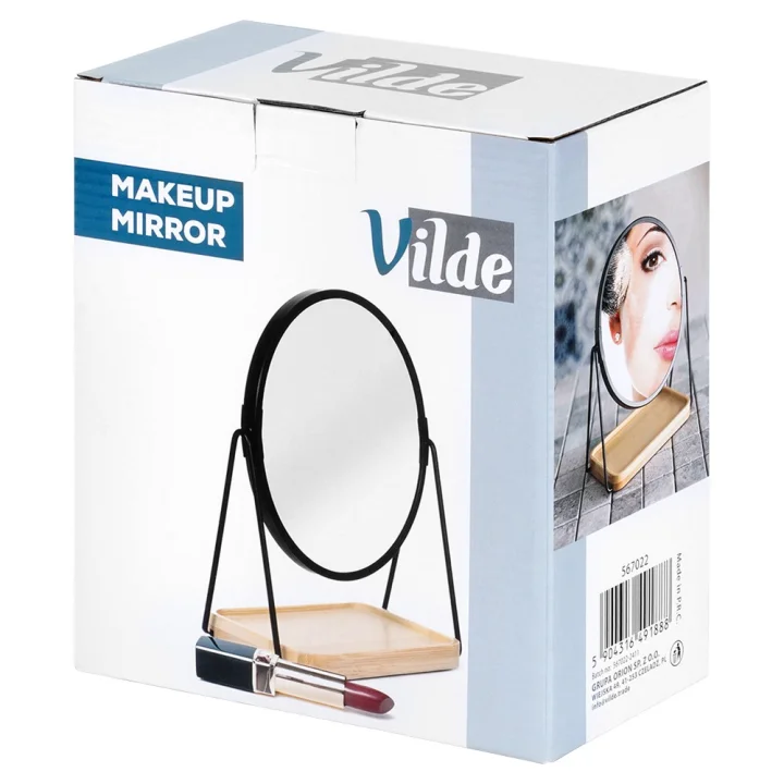 Lusterko kosmetyczne dwustronne 18,5x10,5x20 cm