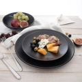 Talerz obiadowy głęboki ceramiczny czarny 20,5 cm, 800 ml