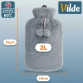 Termofor z pokrowcem szary 2 l