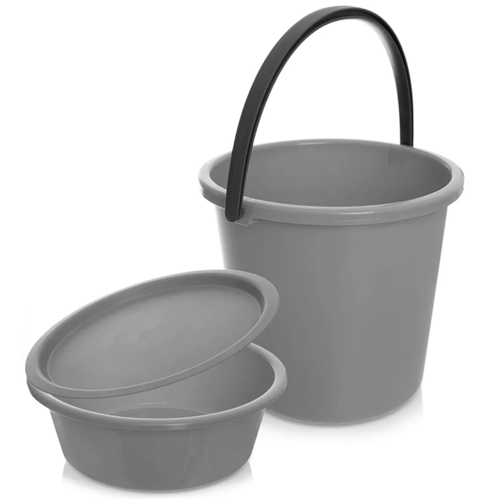 Wiadro z miską i pokrywką 5 / 13l 3 el.