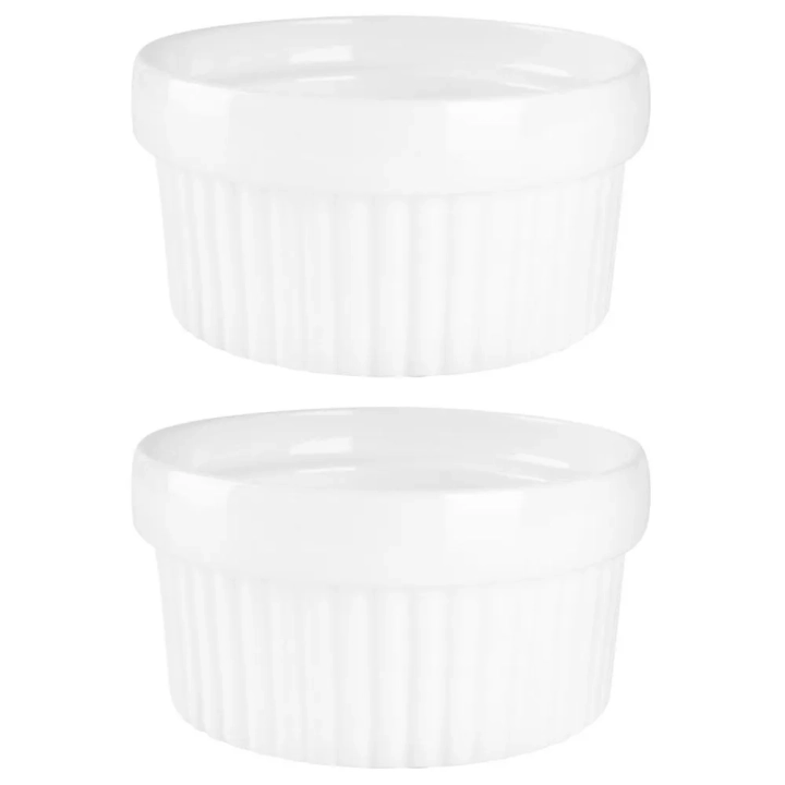 Miseczki do zapiekania ceramiczne biała 9,5 cm, 170 ml 2 szt.