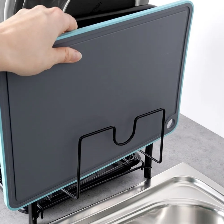 Suszarka na naczynia czarna 2-poziomowa 51,5x24,5x33 cm