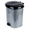 Kosz na śmieci z pedałem plastikowy szary 50 l
