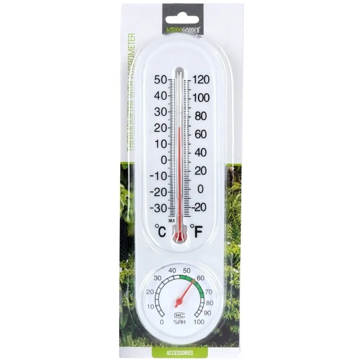 Termometr z higrometrem biały 22 cm