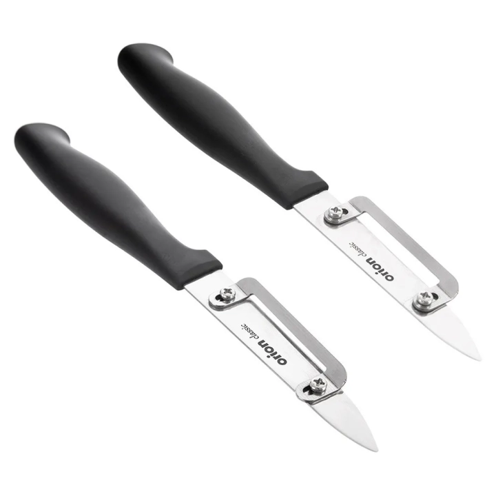 Nóż do obierania obierak do warzyw i owoców pionowy stalowy 19 cm