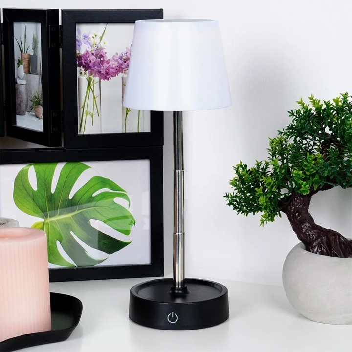 Lampa stołowa LED biała bezprzewodowa 11-29,5 cm