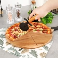Deska do pizzy drewniana okrągła z nożem 30 cm 2 el.