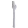 Widelce stołowe plastikowe szare SANDY 18 cm 6 szt.