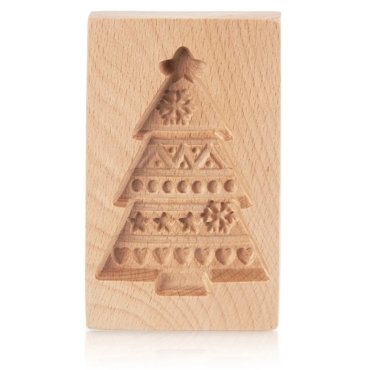 Foremka do ciastek drewniana choinka 13x8 cm