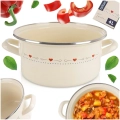 Garnek emaliowany kremowy TONCA 24 cm, 4 l